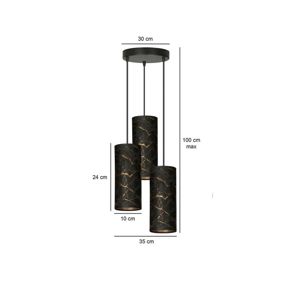 KARLI 3 BL PREMIUM MARBEL BLACK