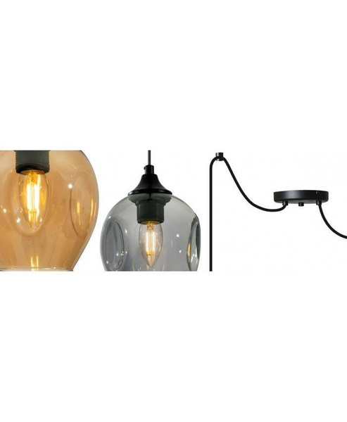 Industrialna Lampa ze Szklanymi Kloszami w Typie Pająk