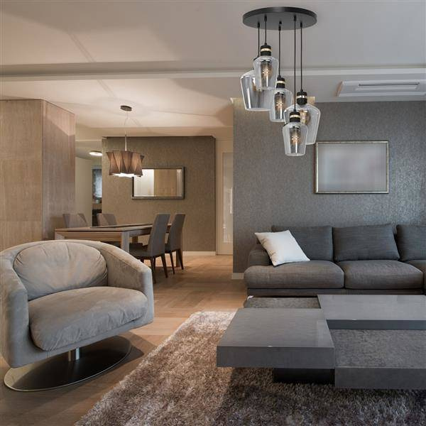 Lampa wisząca koło RICHMOND BLACK / GOLD MLP6542