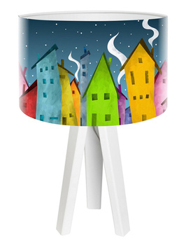 Lampa stołowa do pokoju dziewczynki i chłopca Kolorowe Domki