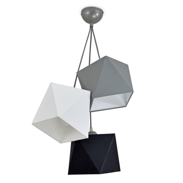  Lampa wisząca do pokoju dziecięcego kolorowa Świetlisty Diamencik 3xE27 Splot