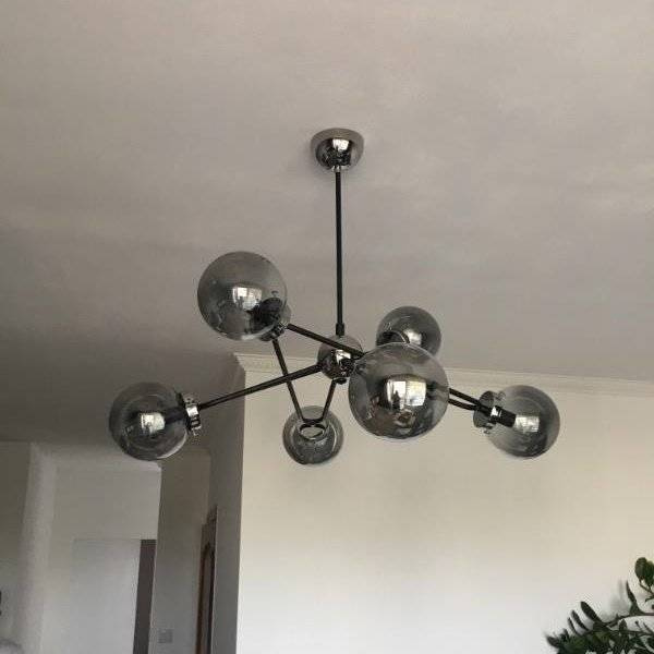 Duża lampa sufitowa SAGITO chrom VI