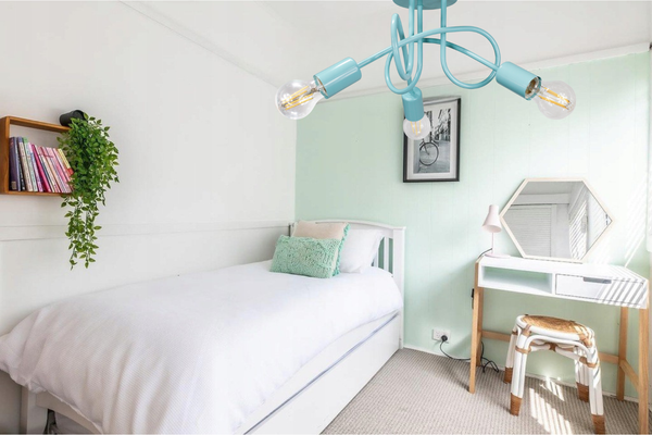 Lampa sufitowa do pokoju dziecka miętowa Tęczowy Zawijas 3xE27 Led 