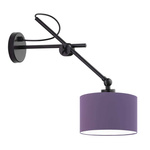  Lampa ścienna dla dziewczynki różowy abażur na przegubie Świetlisty Cylinderek