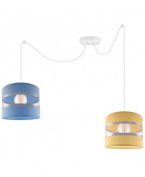 Lampa do pokoju dziecięcego typu pająk, kolorowe abażury