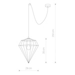 Lampa wisząca WOOD DIAMOND 