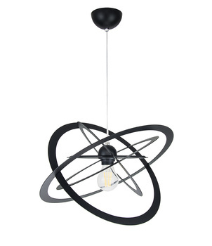 Lampa sufitowa do pokoju młodzieżowego czarna struktura Sferis 1XE27 Led