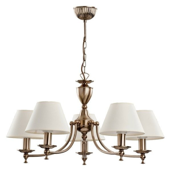 Żyrandol klasyczny SOFIA patyna/biały śr. 63cm