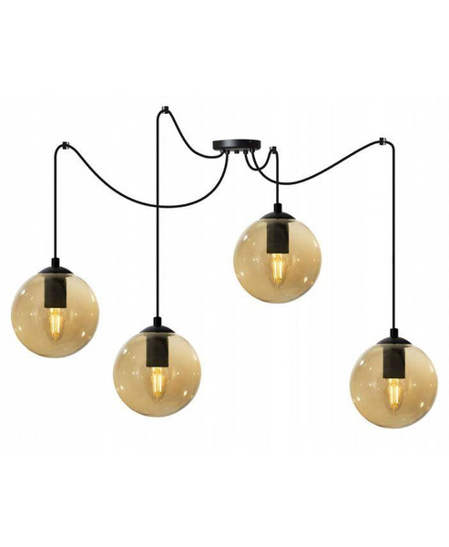 Nowoczesna lampa w stylu Loft typ pająk szklane 4xE27 Led 