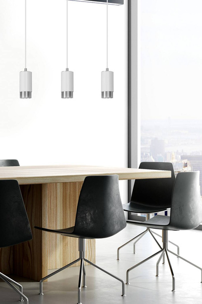 FUMIKO 3 WH/CHROME
