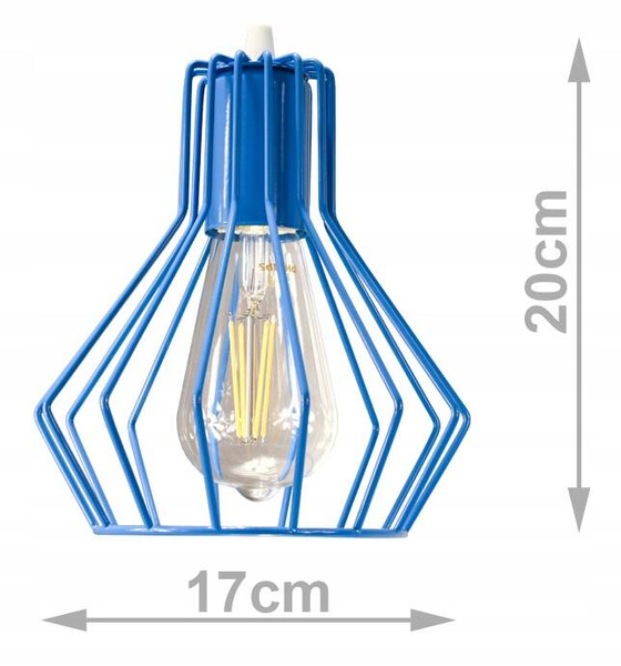 Lampa sufitowa do pokoju piłkarza niebieska Mundial 3xE27