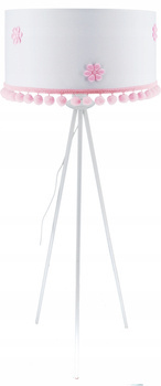 Lampa podłogowa do pokoju dziewczynki biało-różowa Pompony 1