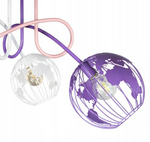 Lampa sufitowa do pokoju dziecięcego kolorowa Edison Globus 3