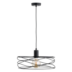 Lampa wisząca ALFA DIUK BIG CZARNA 1xE27 42cm | 61260