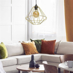 Lampa wisząca INDUSTRIALNA LUPO BLACK/GOLD 1xE27 MLP6270