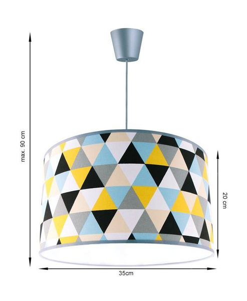 Lampa do pokoju dziecięcego z kolorowym z abażurem   