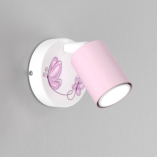 Lampa ścienna do pokoju dziewczynki z motylkami GU10