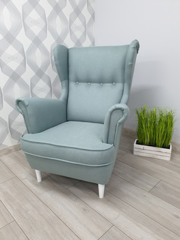 Fotel Uszak miętowy – wygodny fotel do karmienia dziecka, polska produkcja