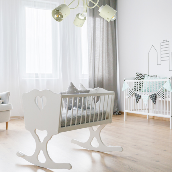 Lampa sufitowa do pokoju dziecka beżowa w serca 3xE27 Loft