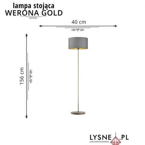 Klasyczna lampa stojąca WERONA GOLD