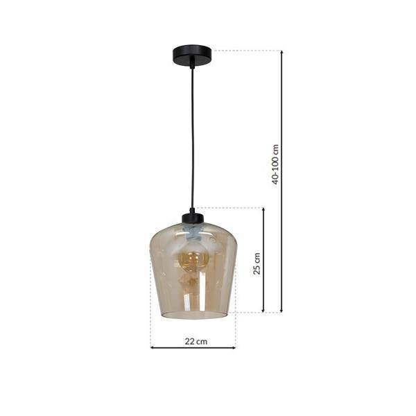 Nowoczesna lampa wisząca SANTIAGO AMBER MLP6607