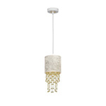 Nowoczesna lampa wisząca ALMERIA WHITE/GOLD 1xE27 MLP6444