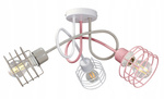 Lampa sufitowa do pokoju dziewczynki pastelowa  Zakręcony Koszyczek 3xE27 Led