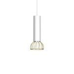 Lampa wisząca DANTE, MLP7254, biały/złoty, 1x8W LED GU10