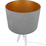 Lampa stołowa biała TRIVET szara