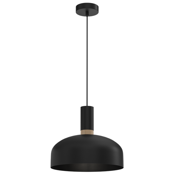 Lampa wisząca MALMO BLACK/WOOD 1xE27
