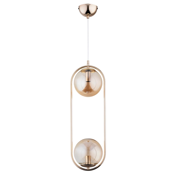 Lampa wisząca ALFA OVAL DUAL ZŁOTA 2xE14 19cm | 62250