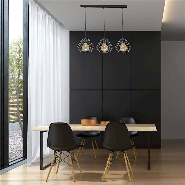 INDUSTRIALNA lampa wisząca NORMAN BLACK 3xE27 MLP6264