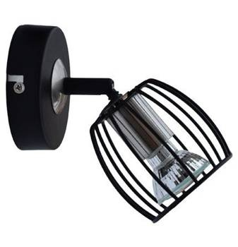 Lampa ścienna kinkiet 1X3W LED GU10 czarny matowy+satyna ZONK 91-54319