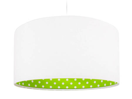 Lampa wisząca do pokoju dziecięcego grochy na zielonym tle średnica 30 cm