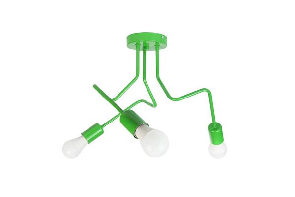 Lampa sufitowa do pokoju dziecka zielona w stylu loft Luna 3