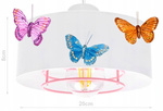 Lampa sufitowa do pokoju dziewczynki typu pająk 3 punktowa Motylek SP3