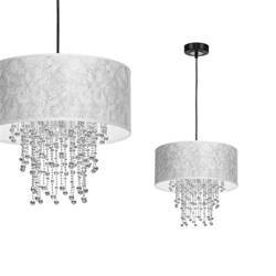 Nowoczesna lampa wisząca ALMERIA SILVER/CHROME 1xE27 MLP6436