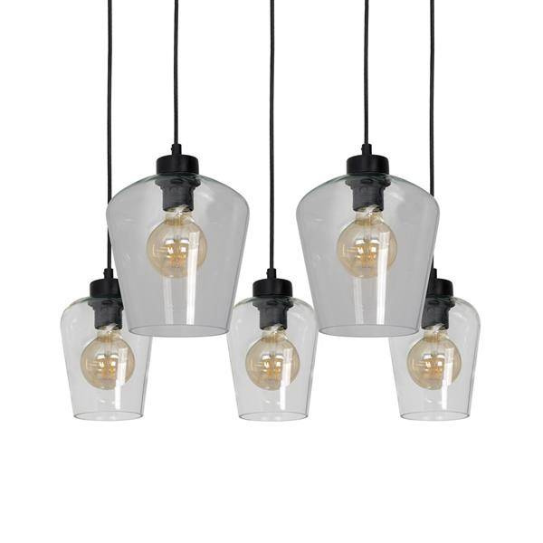 Nowoczesna lampa wisząca prostokąt SANTIAGO CLEAR MLP6615