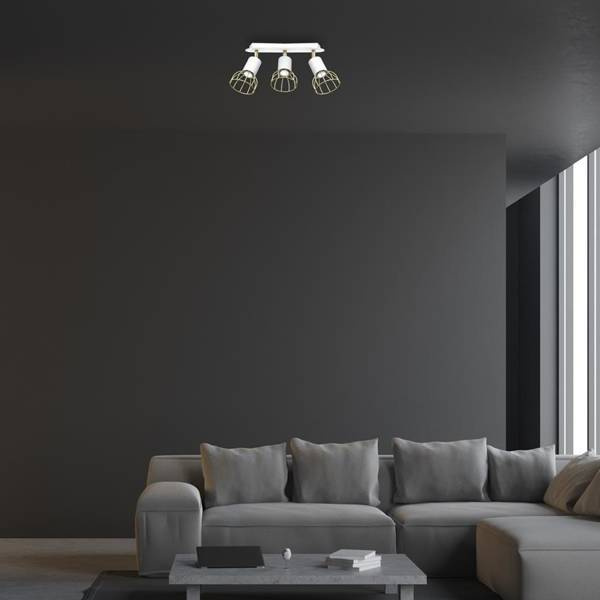 Lampa sufitowa DANTE, MLP7252, biały/złoty, 3x8W LED GU10
