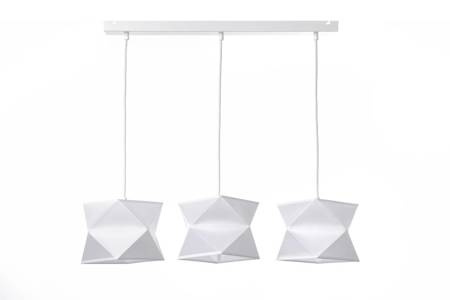 Biała lampa do pokoju dziewczynki i chłopca Diament 3 listwa