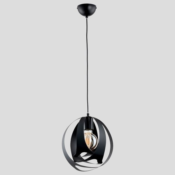 Nowoczesna lampa WAVE BLACK 28cm