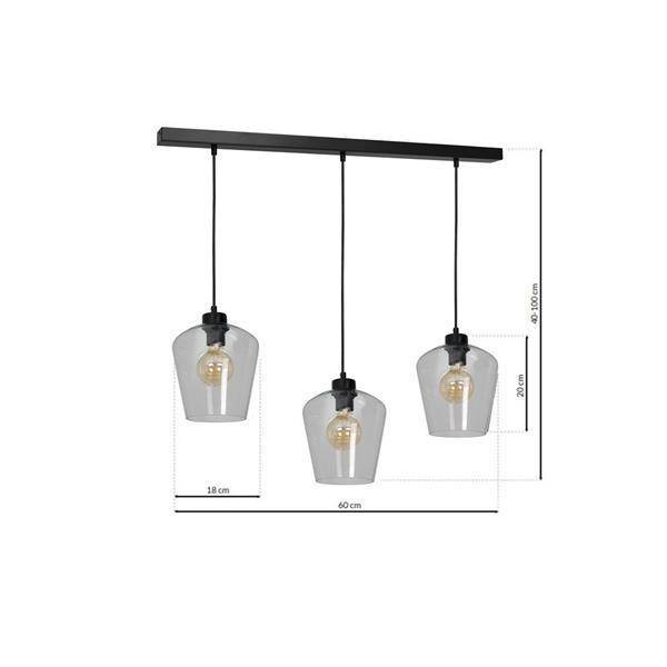 Nowoczesna lampa wisząca listwa SANTIAGO CLEAR MLP6608