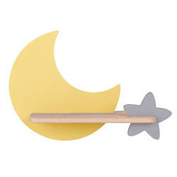 Kinkiet LED 5W dla dziecka żółty księżyc gwiazdka Moon Candellux 21-76731