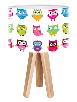 Lampka stołowa do pokoju dziewczynki i chłopca Sowy