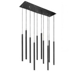 Lampa nad wyspę stół LASER BLACK X czarna