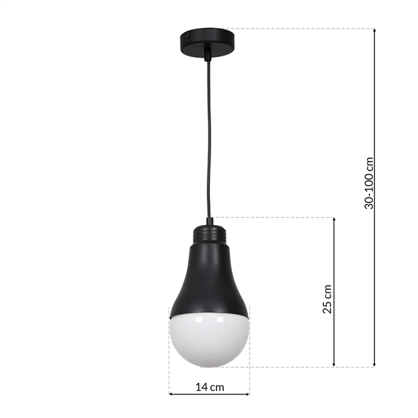Nowoczesna lampa wisząca HELIOS BLACK 3xE14 40W MLP6470