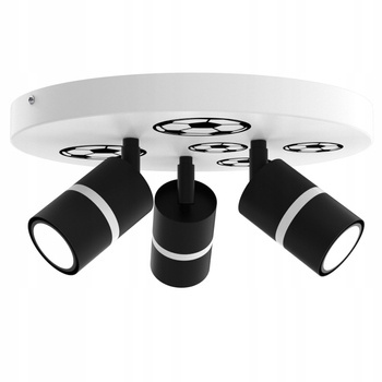 Lampa sufitowa do pokoju dziecięcego z motywem piłkarskim Mundial 3 GU10