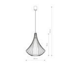 Lampa wisząca KAREN black śr:40cm