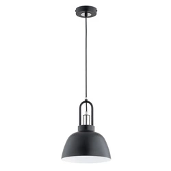 Lampa wisząca ALFA MIRAVE CZARNA & CHROM 1xE27 23cm | 61311