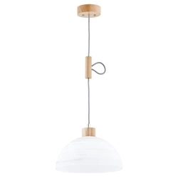Lampa wisząca ALFA HOLIDAY 2 DREWNIANA 1xE27 30cm | 60349